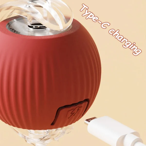 Gato bola interativa brinquedos bola de rolamento automático falso cauda recarregável inteligente animal de estimação brinquedo elétrico cão gato treinamento imitar mouse - Image 5